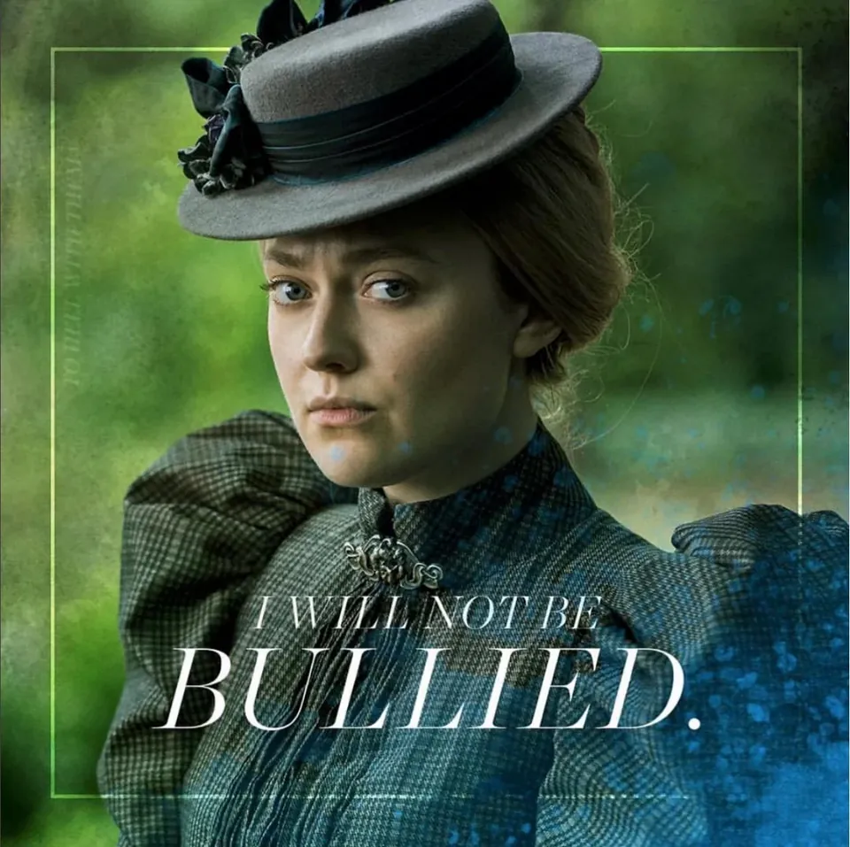The Alienist character art: Sara Howard with the line "I will not be bullied."